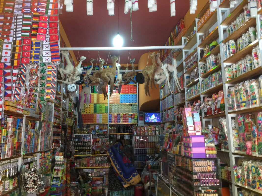 Goodluck Charms Potions and Spells inside Witches Market of Lapaz, La Paz Witches Market, The Witches' Market in La Paz Bolivia, The Witches Market of La Paz, Shopping for spells at the Witches Market in La Paz