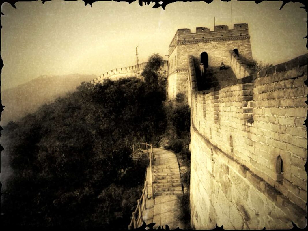 Great Wall of China with Sepia Photography, Great Wall China Sepia photos, Black and White Sepia tone photography