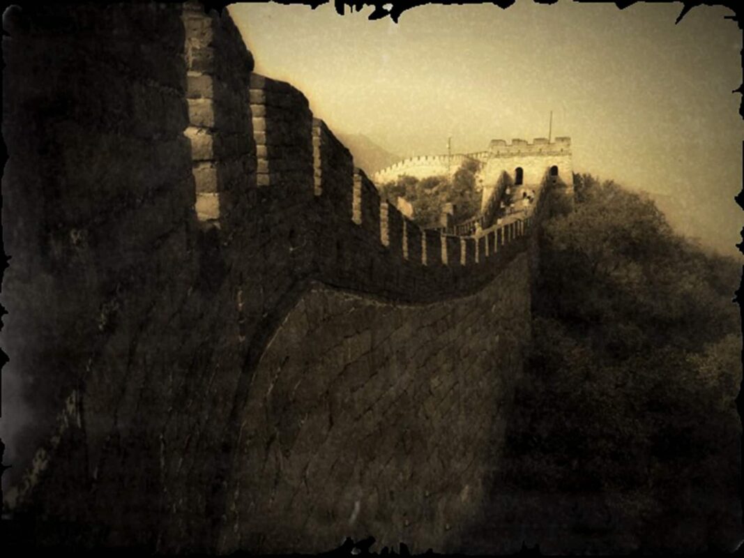 Great Wall of China with Sepia Photography, Great Wall China Sepia photos, Black and White Sepia tone photography