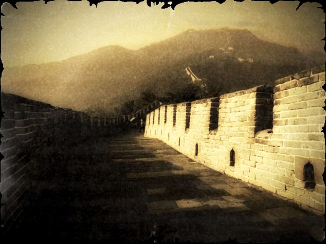 Great Wall of China with Sepia Photography, Great Wall China Sepia photos, Black and White Sepia tone photography