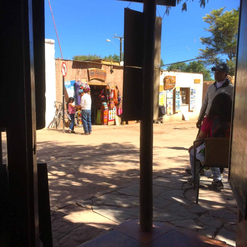 Street Photography in San Pedro de Atacama Chile South America, Street Photos in Town Plaza of San Pedro de Atacama Chile.