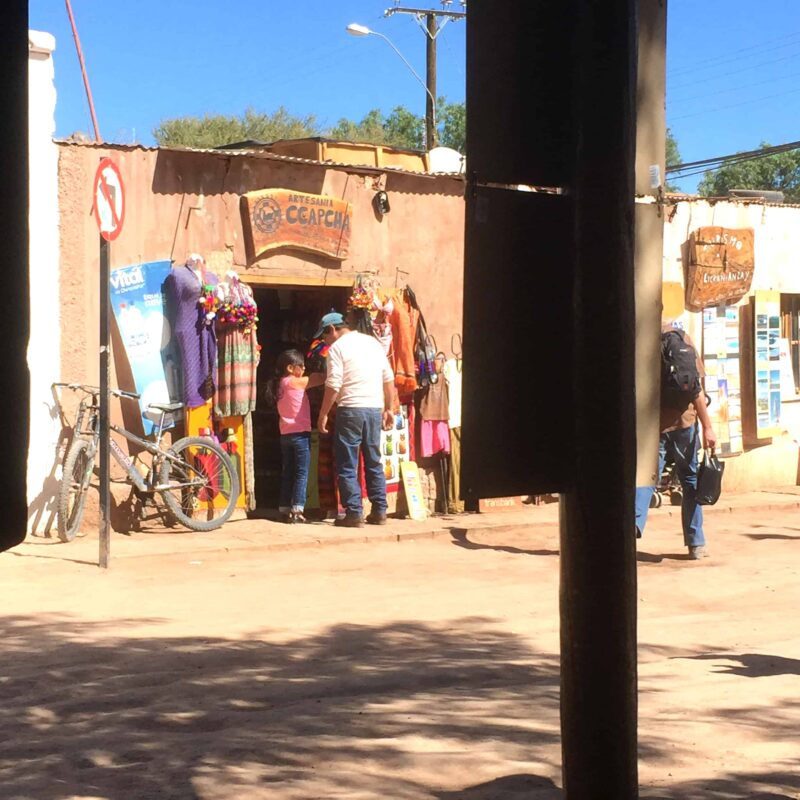 Street Photography in San Pedro de Atacama Chile South America, Street Photos in Town Plaza of San Pedro de Atacama Chile.